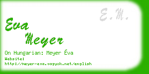 eva meyer business card