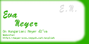 eva meyer business card